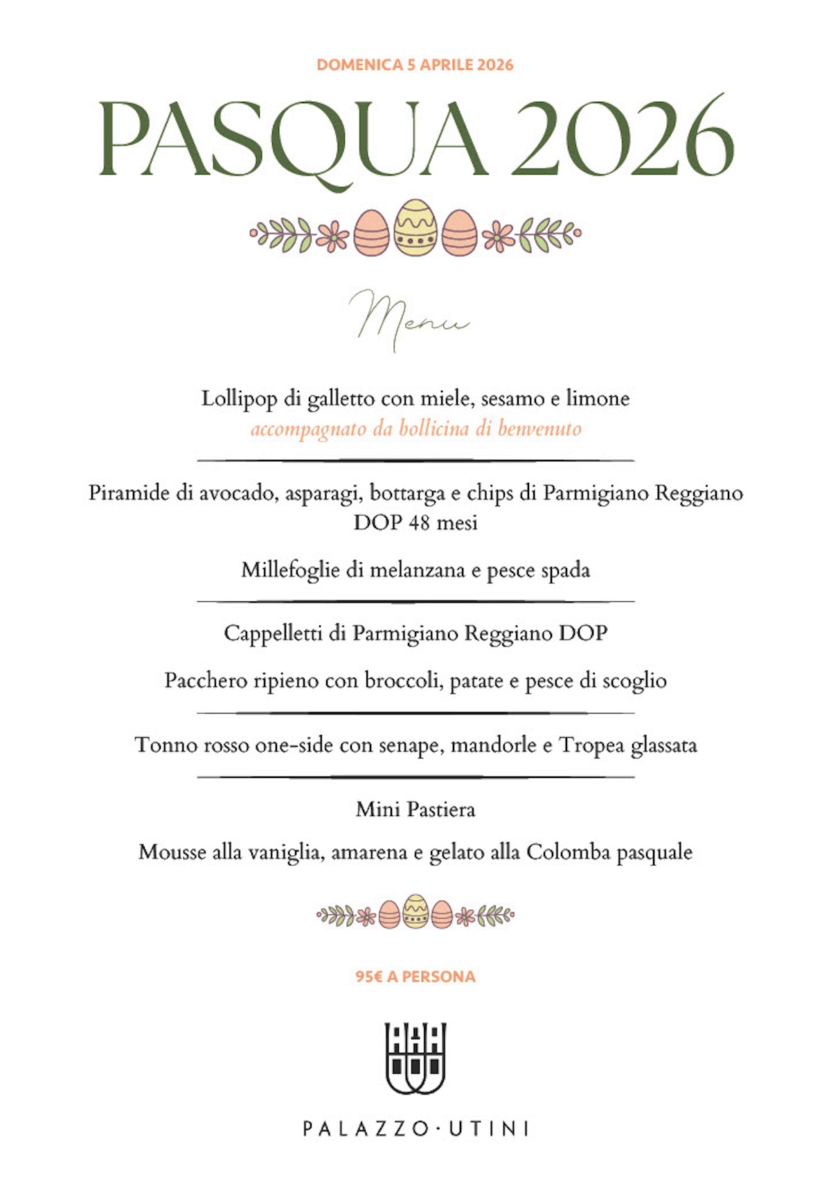 Locandina Pasqua pranzo a Palazzo Utini