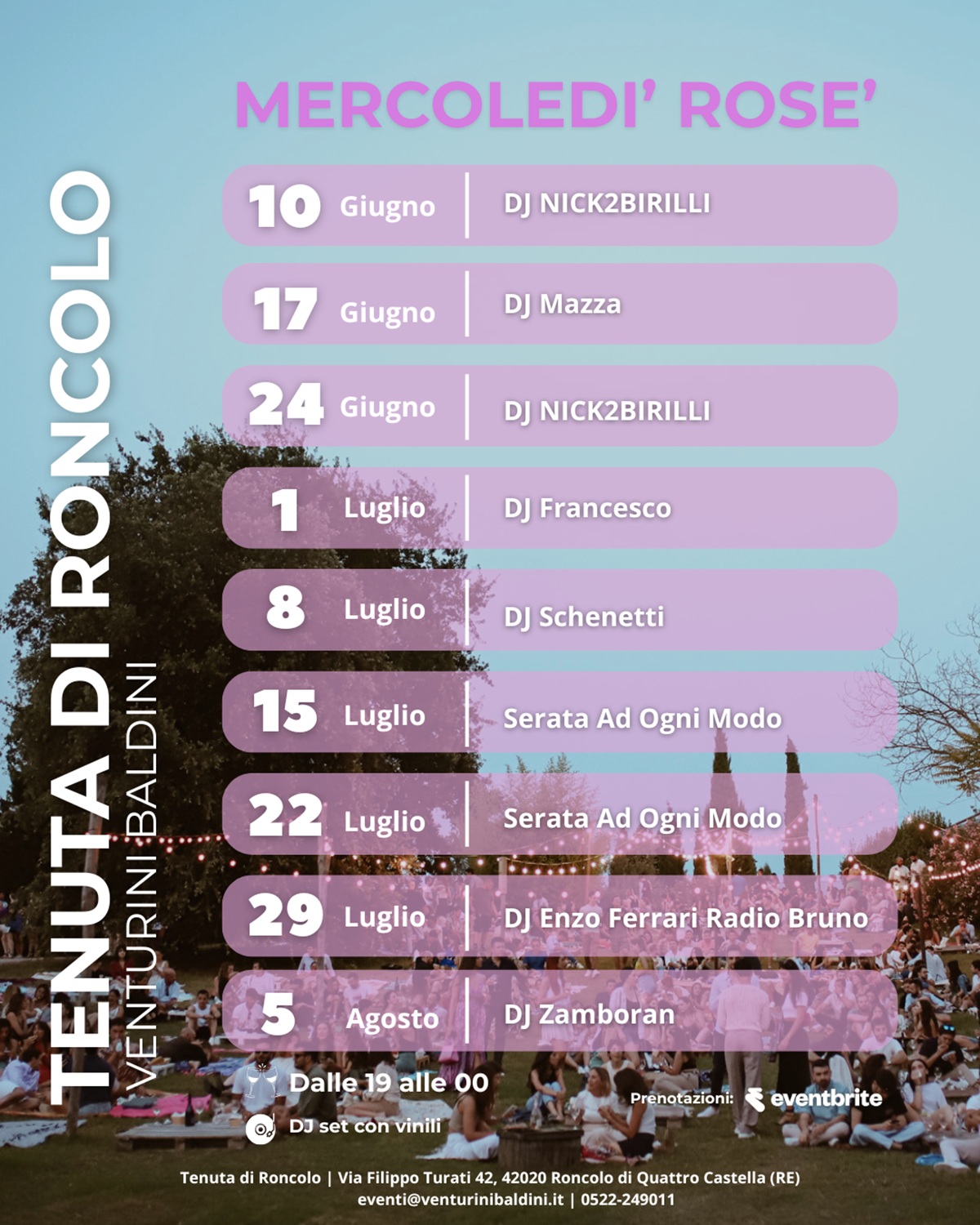Mercoledì Rosè Tenuta Roncolo