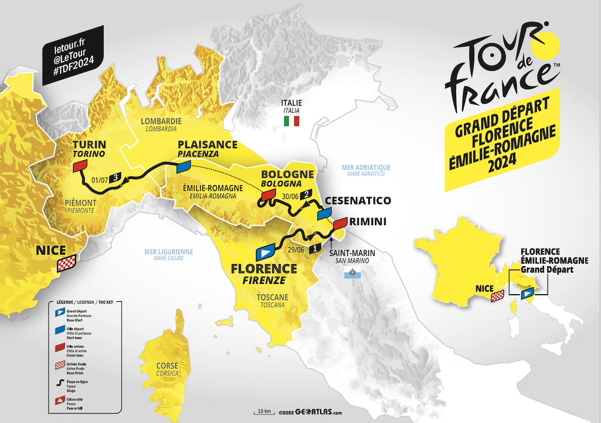 Grand Depart Tour de France 2024 - mappa